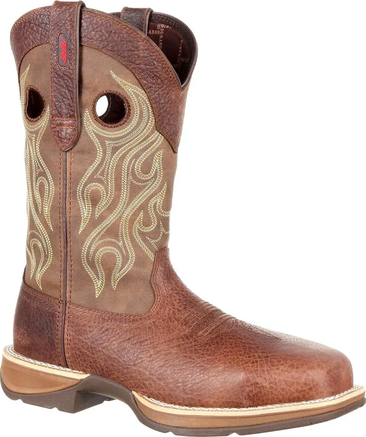 Distressed Brown and Tan