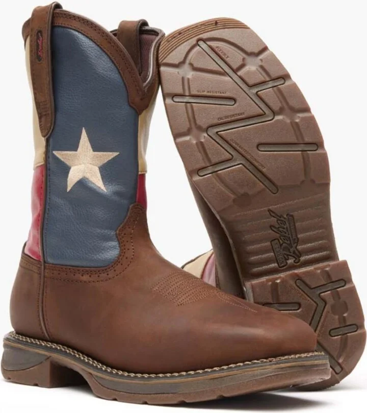 Durango Men's Workin' Rebel Texas Flag Steel Toe Work Boot - Image 2