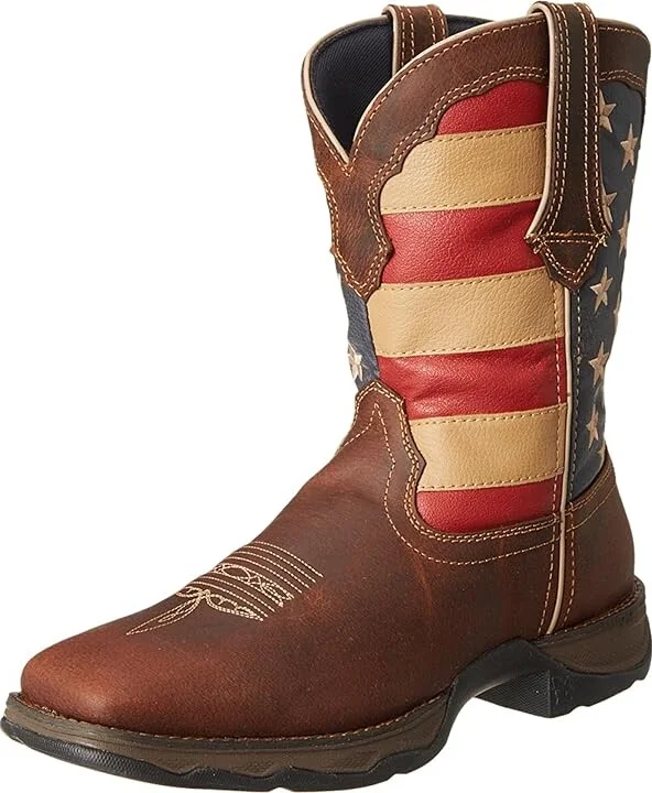 Durango RD4414 - Flag Women's Pull-on Boots Dark Brown : 7 B - Medium - Image 2