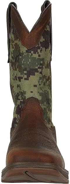 Durango Rebel 11 Western Cowboy Boots Dark Brown/Green Digital Camo : 8 D - Medium, Leather - Image 5