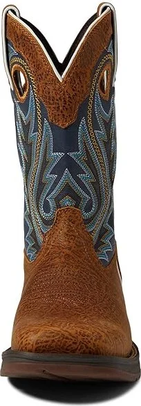 Durango Rebel 11 Western Wide Toe Box Men's Shoes Rustic Tan/Navy : 12 D - Medium, Synthetic/Leather - Image 2