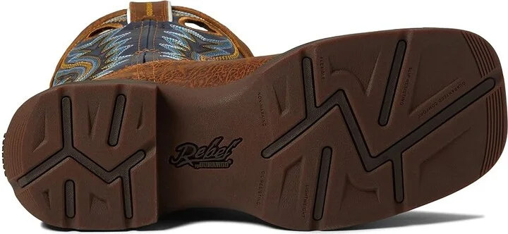 Durango Rebel 11 Western Wide Toe Box Men's Shoes Rustic Tan/Navy : 12 D - Medium, Synthetic/Leather - Image 3