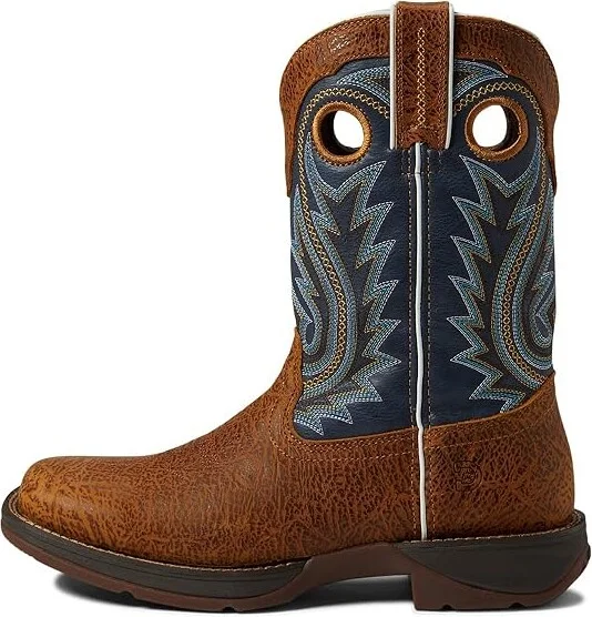 Durango Rebel 11 Western Wide Toe Box Men's Shoes Rustic Tan/Navy : 12 D - Medium, Synthetic/Leather - Image 5
