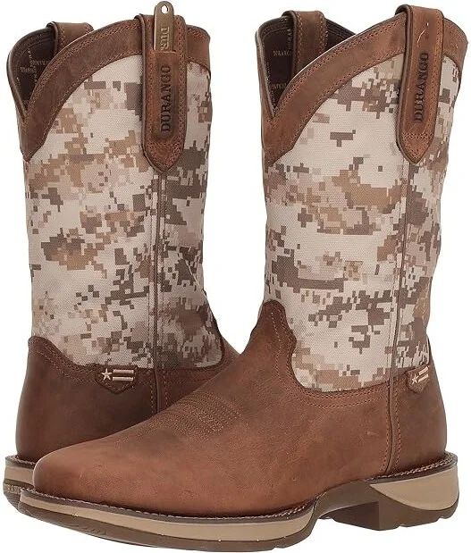 Durango Rebel 12 Desert Camo Cowboy Boots Dusty Brown/Desert Camo : 9 D - Medium, Leather