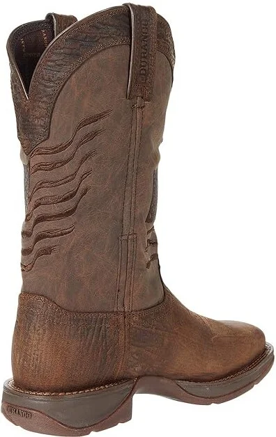 Durango Rebel 12 Flag Cowboy Boots Acorn : 10.5 D - Medium, Leather - Image 4