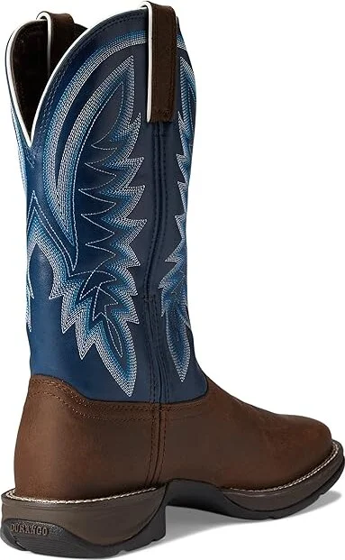 Durango Rebel 12 Soft Square Toe Men's Shoes Denim/Brown : 10 D - Medium, Leather - Image 4