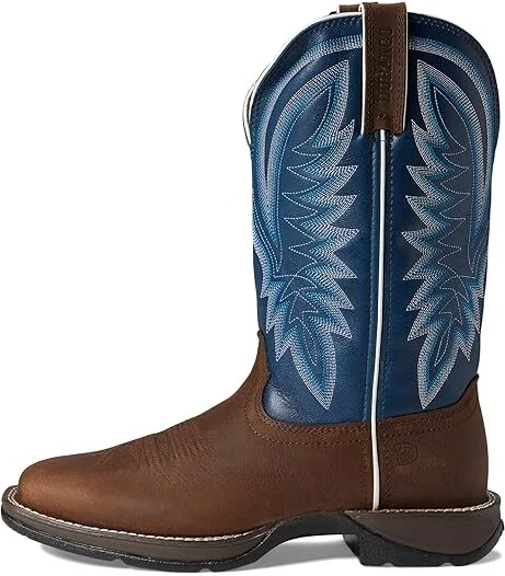Durango Rebel 12 Soft Square Toe Men's Shoes Denim/Brown : 10 D - Medium, Leather - Image 6