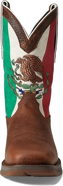 Durango Rebel 12 Soft Square Toe Men's Shoes Mexico Flag : 10 D - Medium, Leather - Image 2