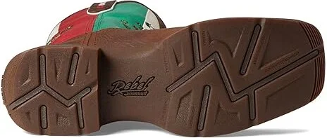Durango Rebel 12 Soft Square Toe Men's Shoes Mexico Flag : 10 D - Medium, Leather - Image 3