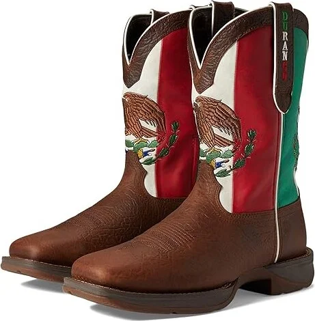Durango Rebel 12 Soft Square Toe Men's Shoes Mexico Flag : 10 D - Medium, Leather