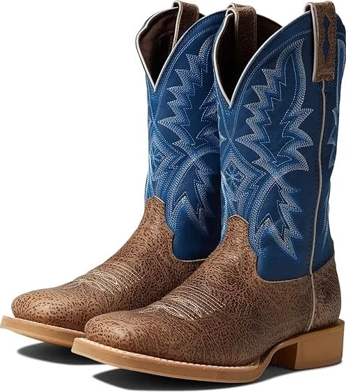 Durango Rebel Pro Lite 12 Western Men's Shoes Weathered Grey/Denim Blue : 9.5 EE - Wide, Leather