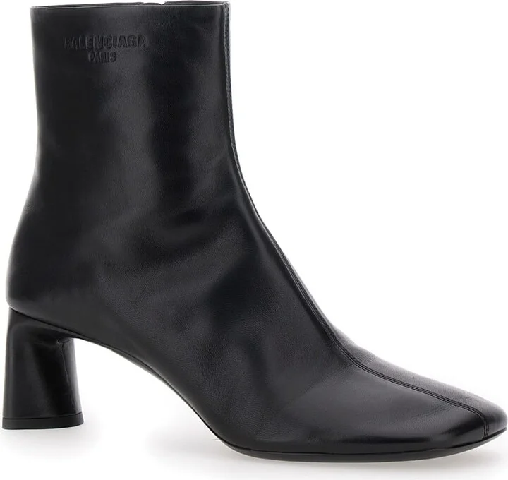 'duty Free 60mm' Black Boots With Square Tip In Leather Women - Image 2