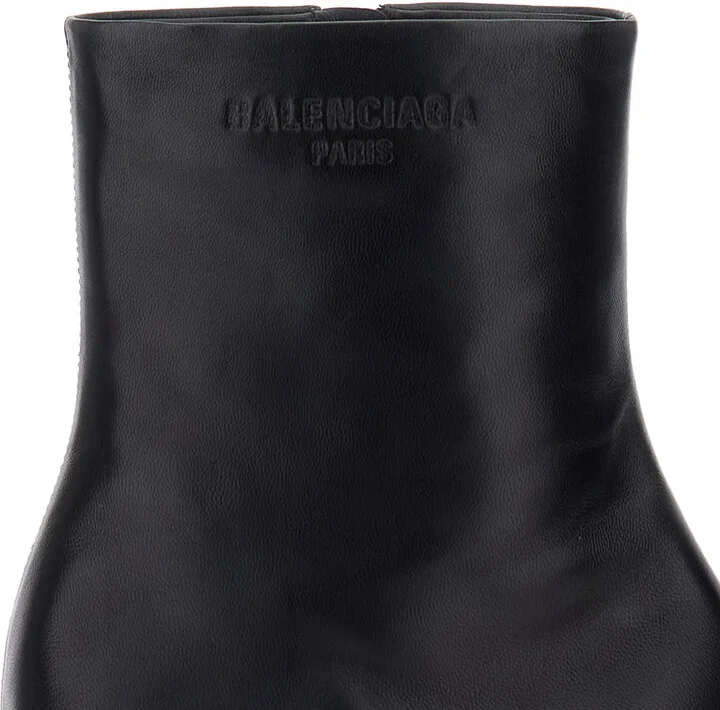 'duty Free 60mm' Black Boots With Square Tip In Leather Women - Image 4