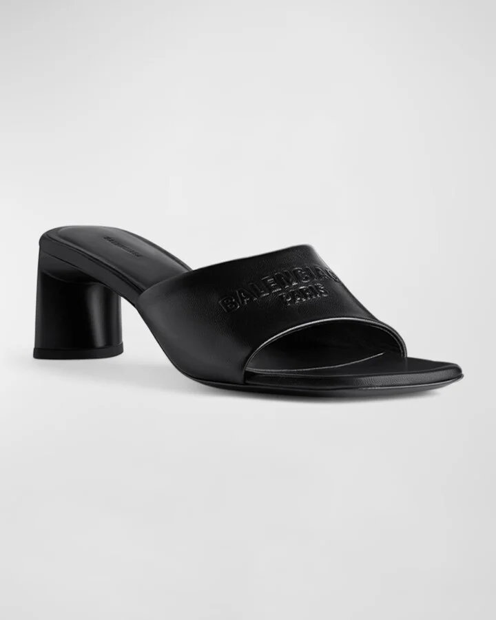 Dutyfree Leather Logo Mule Sandals - Image 2