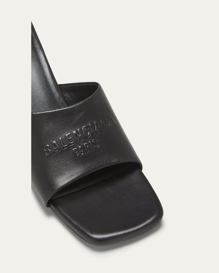 Dutyfree Leather Logo Mule Sandals - Image 2