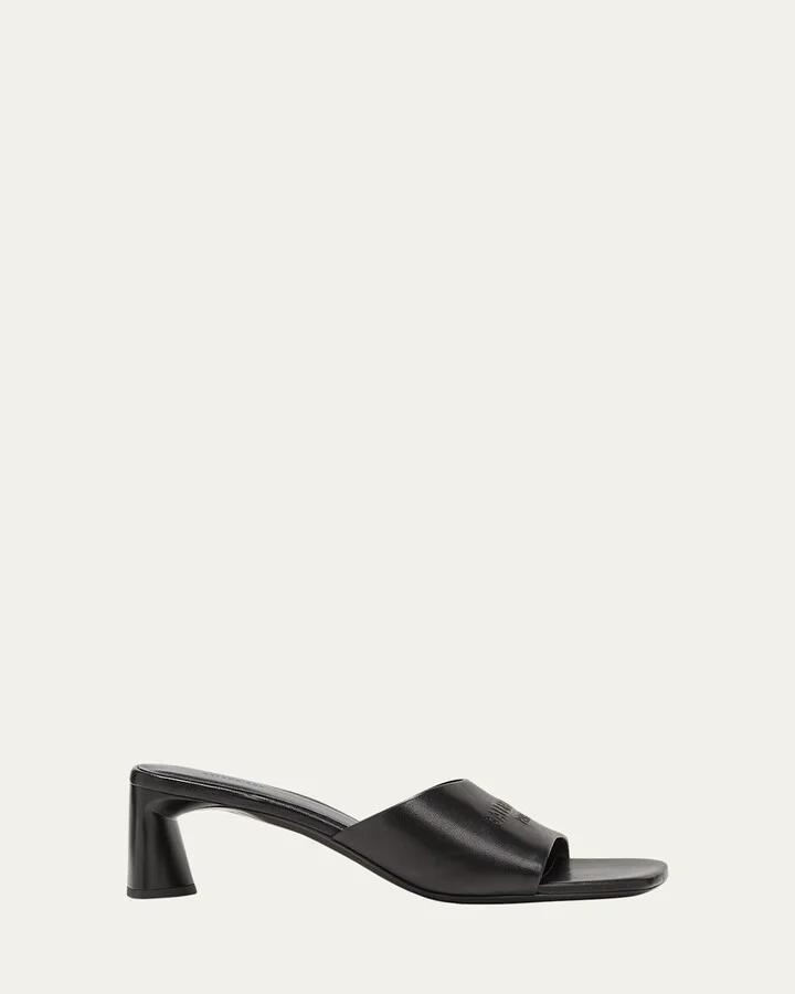 Dutyfree Leather Logo Mule Sandals