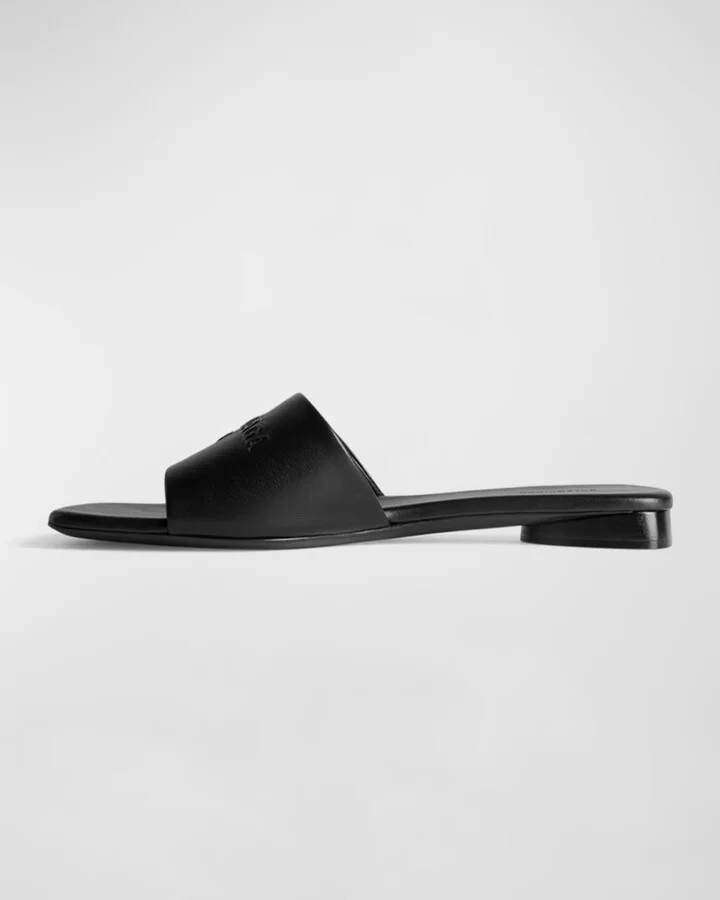 Dutyfree Leather Logo Slide Sandals - Image 2