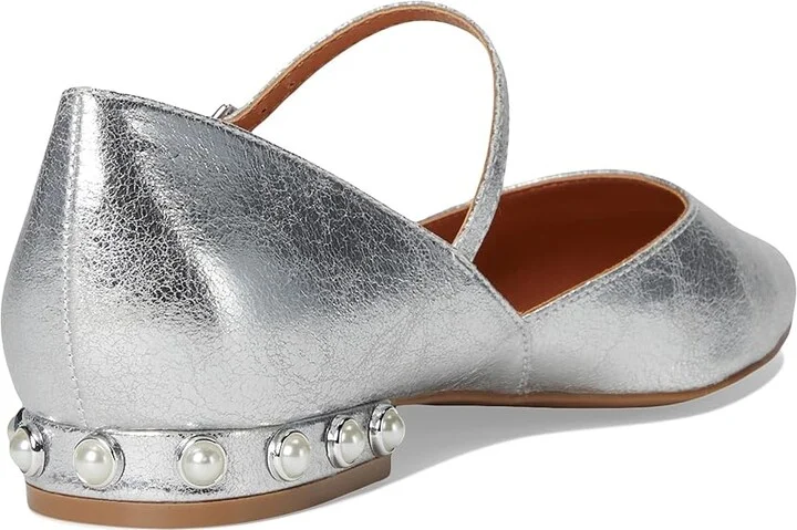 DV by Dolce Vita Dapper P Women's Flat Shoes Silver Pearl : 6.5 M, Synthetic - Image 4
