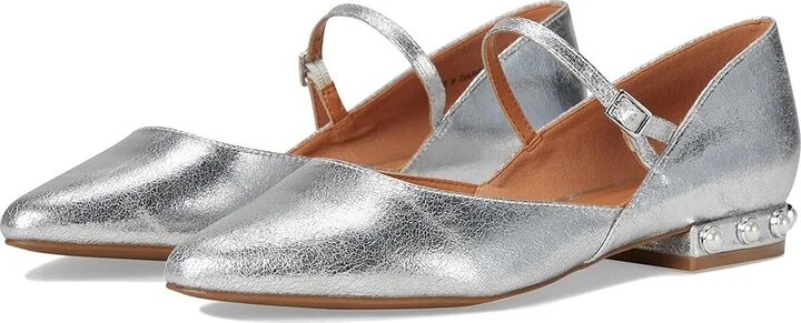 DV by Dolce Vita Dapper P Women's Flat Shoes Silver Pearl : 6.5 M, Synthetic