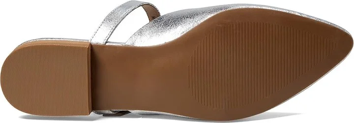 DV by Dolce Vita Domain Women's Flat Shoes Silver Shiny : 6 M, Polyester/Rubber - Image 3