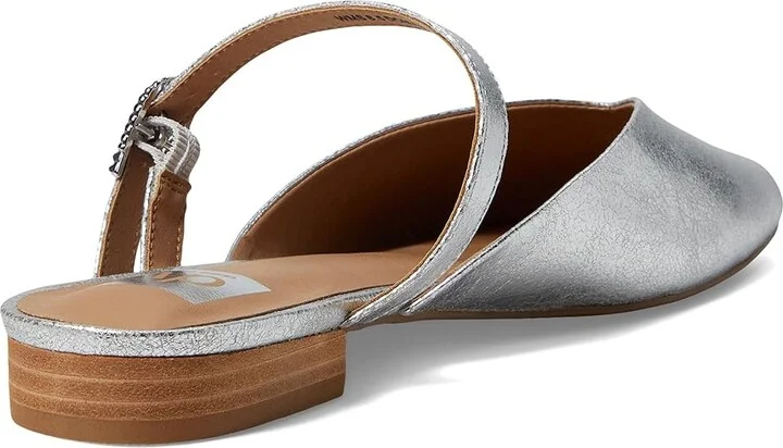 DV by Dolce Vita Domain Women's Flat Shoes Silver Shiny : 6 M, Polyester/Rubber - Image 4