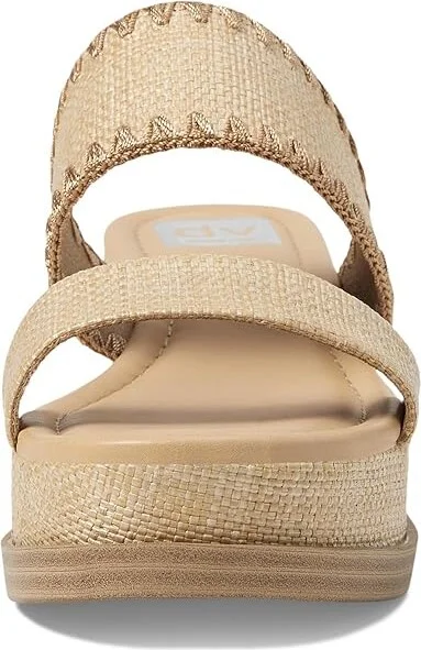 DV by Dolce Vita Konstance Women's Sandals Raffia : 9 M, Leather - Image 2