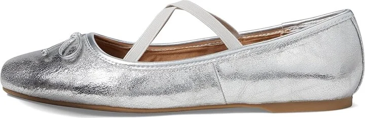 DV by Dolce Vita Maysa Women's Flat Shoes Silver : 6.5 M, Leather/Rubber - Image 5