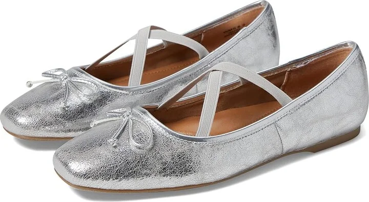 DV by Dolce Vita Maysa Women's Flat Shoes Silver : 6.5 M, Leather/Rubber
