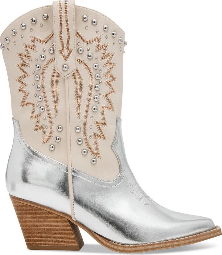 Dv Dolce Vita Women's Aledo Contrast Stitch Studded Cowboy Boots - Image 2