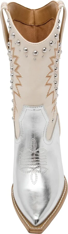 Dv Dolce Vita Women's Aledo Contrast Stitch Studded Cowboy Boots - Image 4