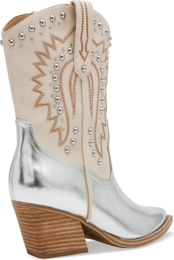 Dv Dolce Vita Women's Aledo Contrast Stitch Studded Cowboy Boots - Image 6