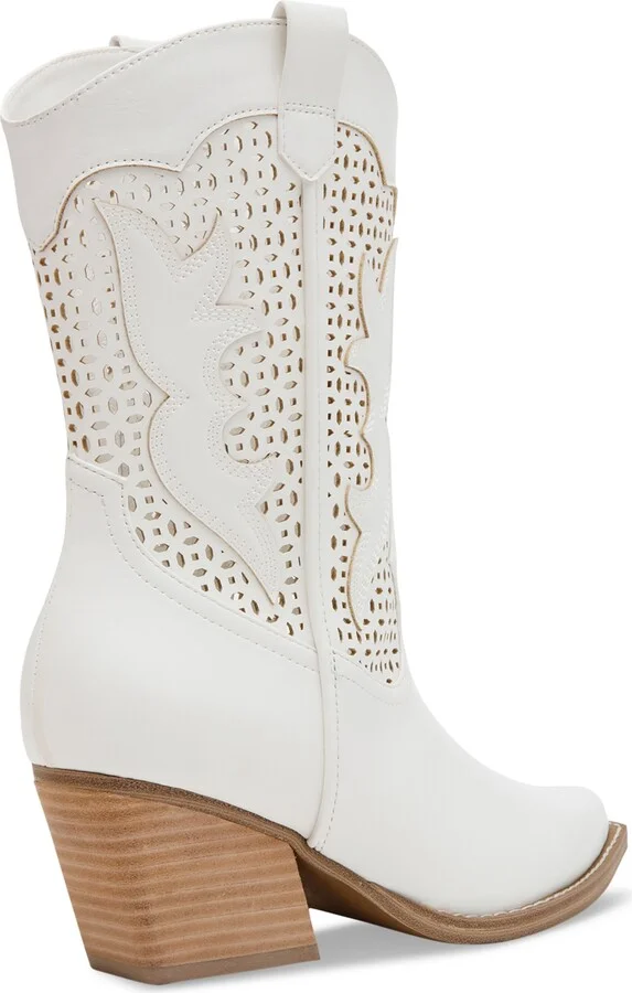 Dv Dolce Vita Women's Allure Cutout Eyelet Cowboy Western Booties - Image 6