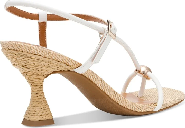 Dv Dolce Vita Women's Arria Strappy Dome-Stud Embellished Dress Sandals - White/Raffia Multi - Image 6