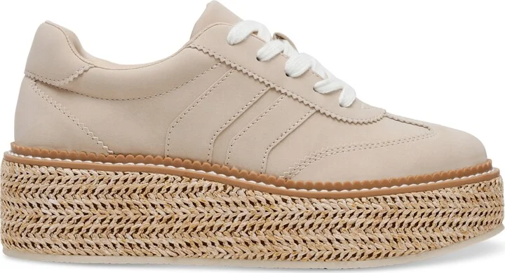 Dv Dolce Vita Women's Barkley Raffia Platform Lace-Up Sneakers - Image 2