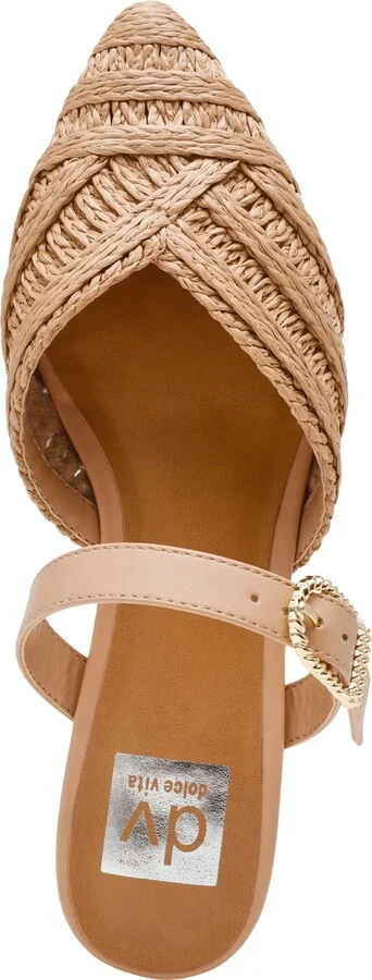 Dv Dolce Vita Women's Domain Raffia Woven Flat Mules - Image 4