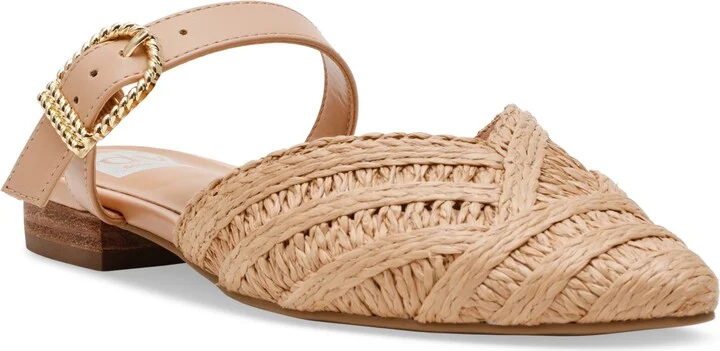 Dv Dolce Vita Women's Domain Raffia Woven Flat Mules