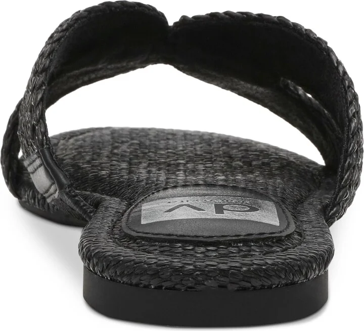 Dv Dolce Vita Women's Geeya Raffia Criss Cross Strap Flat Slide Sandals - Image 3