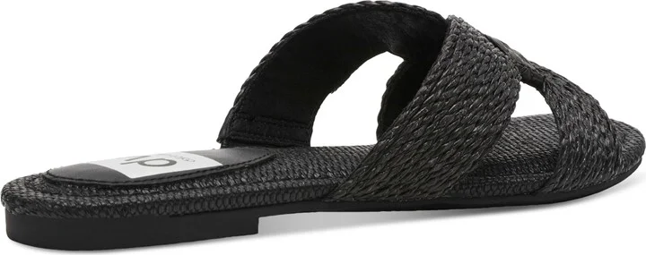 Dv Dolce Vita Women's Geeya Raffia Criss Cross Strap Flat Slide Sandals - Image 6