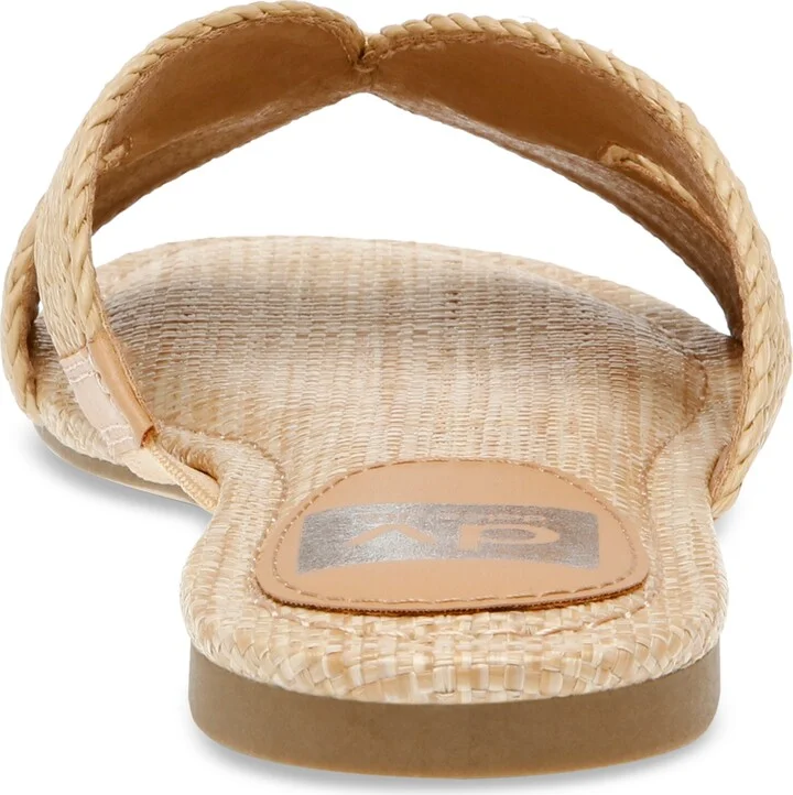 Dv Dolce Vita Women's Geeya Raffia Criss Cross Strap Flat Slide Sandals - Image 8