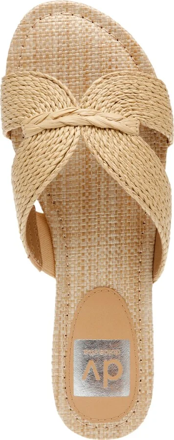 Dv Dolce Vita Women's Geeya Raffia Criss Cross Strap Flat Slide Sandals - Image 9