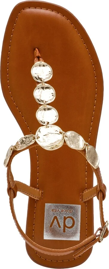 Dv Dolce Vita Women's Jaime Embellished Jewelry T-Strap Flat Sandals - Image 9