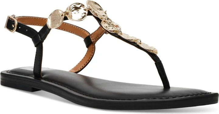 Dv Dolce Vita Women's Jaime Embellished Jewelry T-Strap Flat Sandals