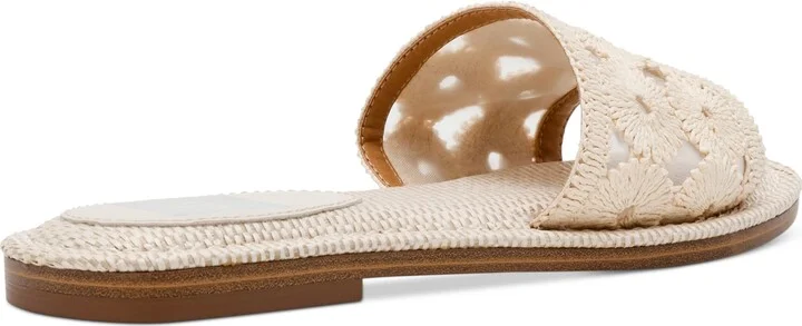 Dv Dolce Vita Women's Jessamine Floral Eyelet Raffia Flat Sandals - Image 6