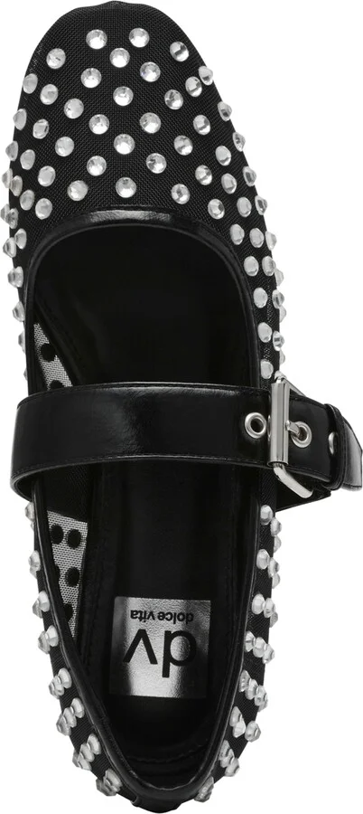 Dv Dolce Vita Women's Mellie Buckle Strap Mesh Mary Jane Flats - Image 4