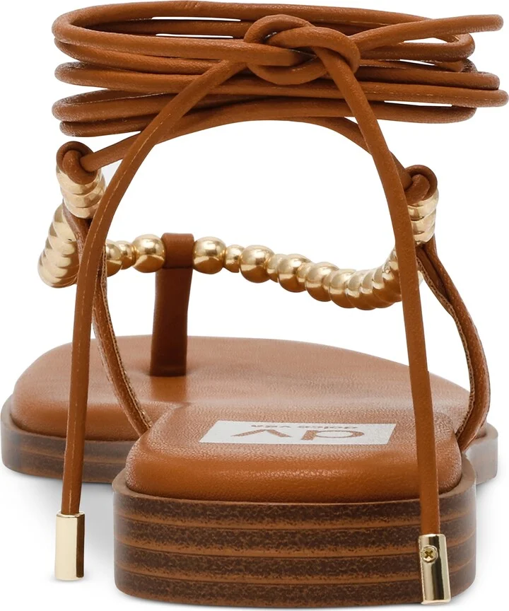 Dv Dolce Vita Women's Mirielle Beaded Lace-Up Gladiator Flat Sandals - Image 3