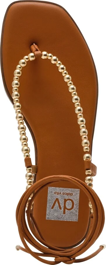 Dv Dolce Vita Women's Mirielle Beaded Lace-Up Gladiator Flat Sandals - Image 4