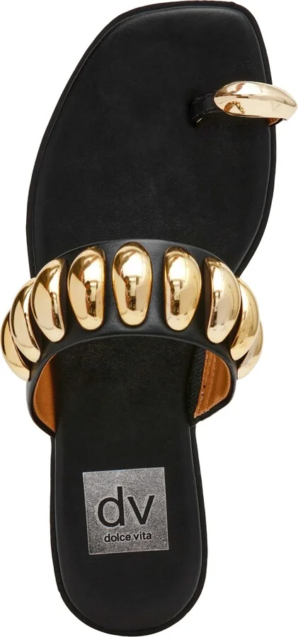 Dv Dolce Vita Women's Moon Embellished Thong Slide Flat Sandals - Image 4