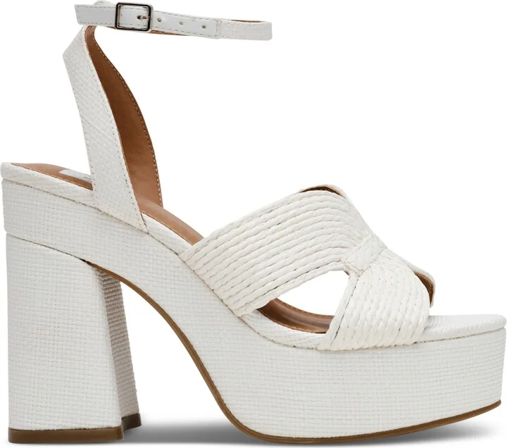Dv Dolce Vita Women's Waylan Raffia Platform Crossband Dress Sandals - Image 2
