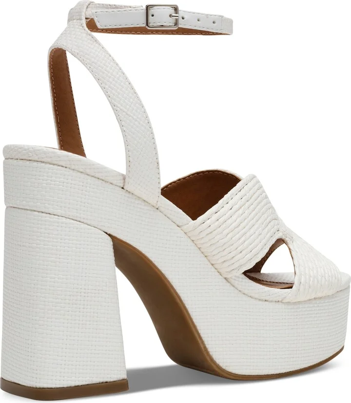 Dv Dolce Vita Women's Waylan Raffia Platform Crossband Dress Sandals - Image 6