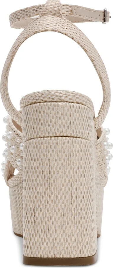 Dv Dolce Vita Women's Waylan Raffia Platform Crossband Dress Sandals - Image 8